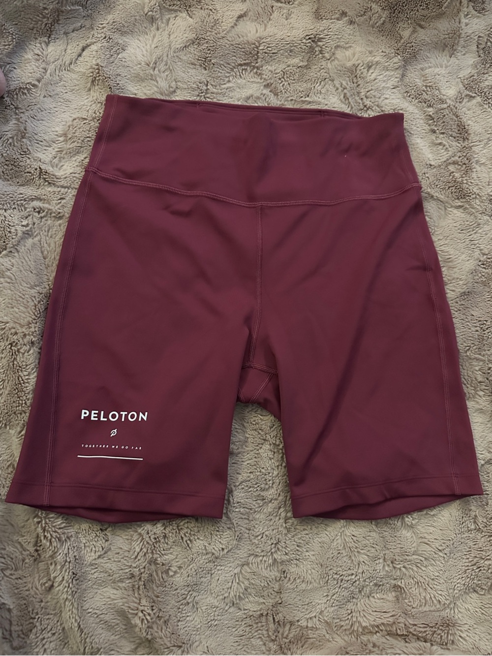 Peloton Women's 7” Move mission High-Rise Burgundy Bike Shorts